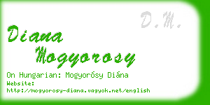 diana mogyorosy business card